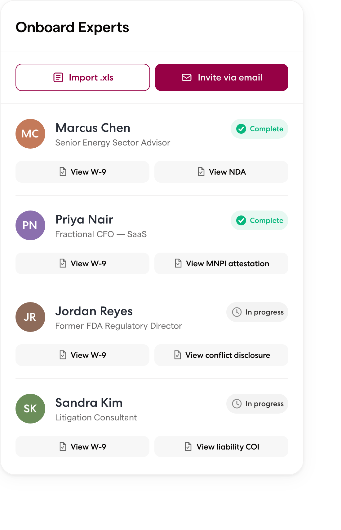 Wingspan contractor onboarding flow
