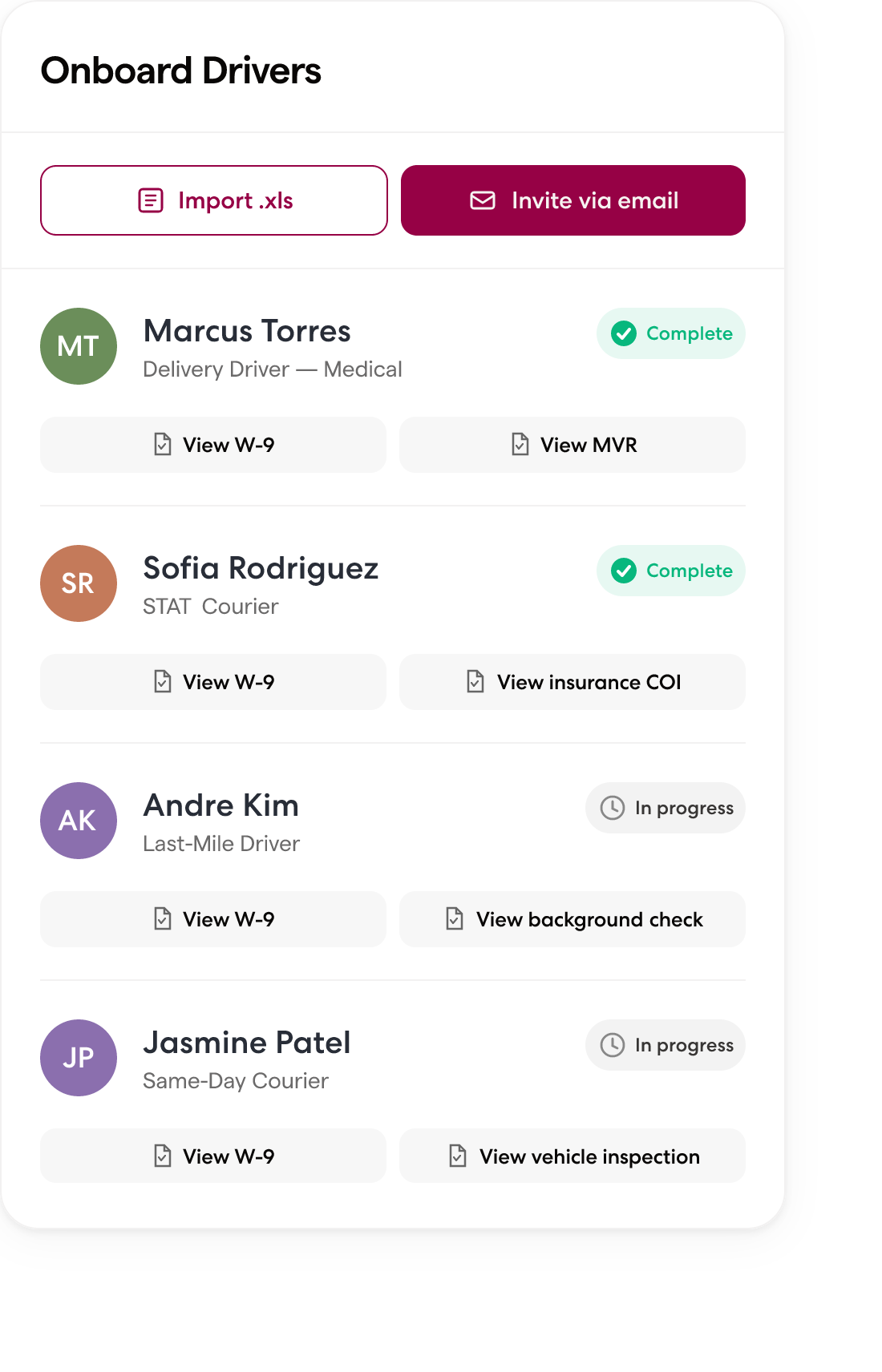Wingspan contractor onboarding flow