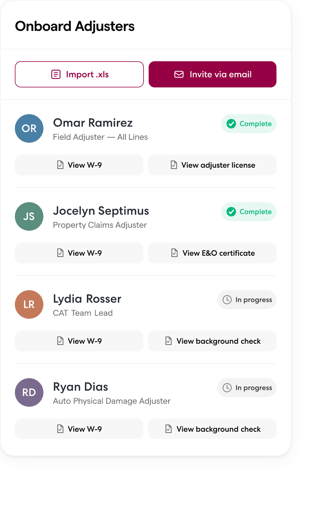 Wingspan contractor onboarding flow