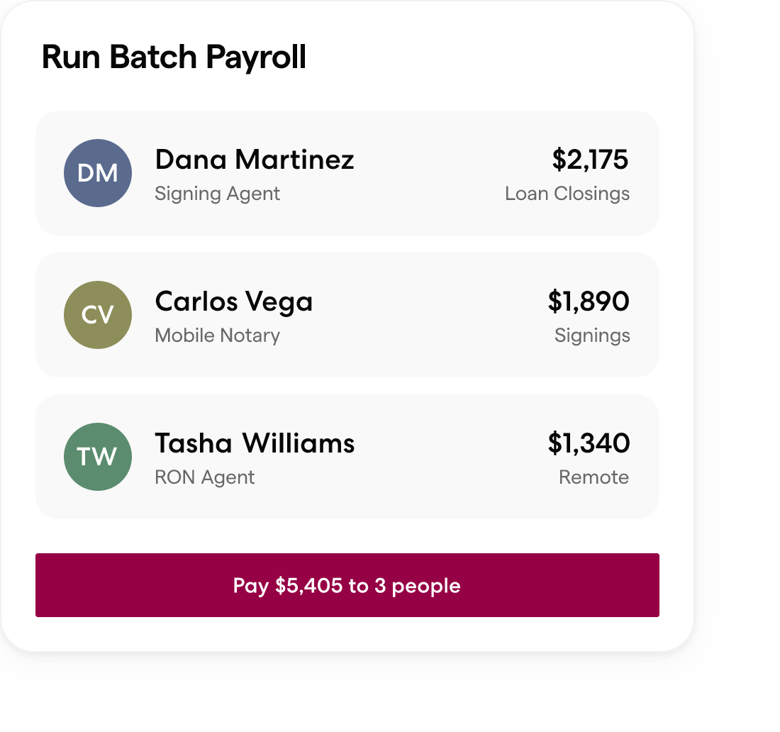 Wingspan batch payroll processing