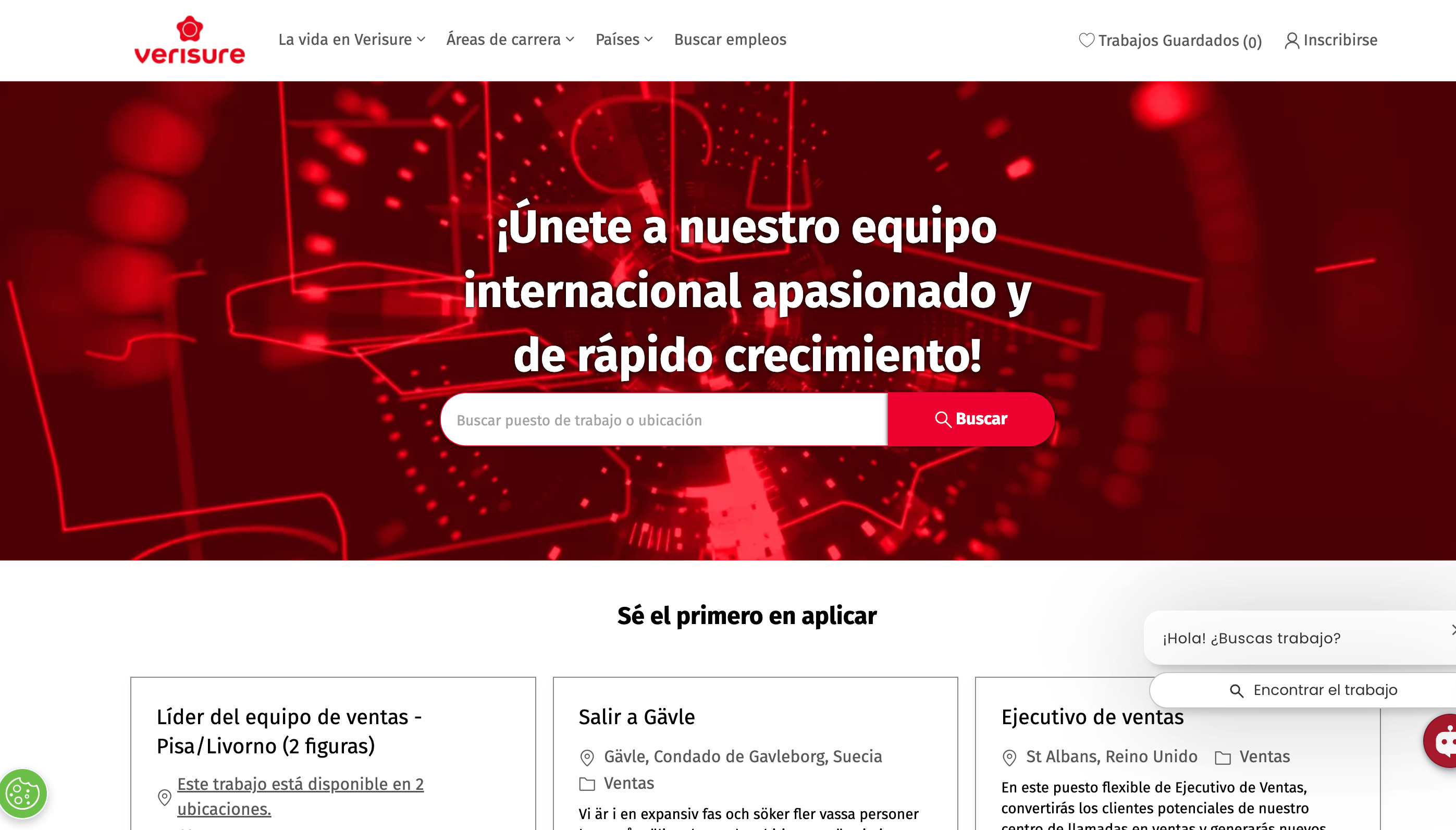 Portal oficial de ofertas de trabajo de Securitas Direct