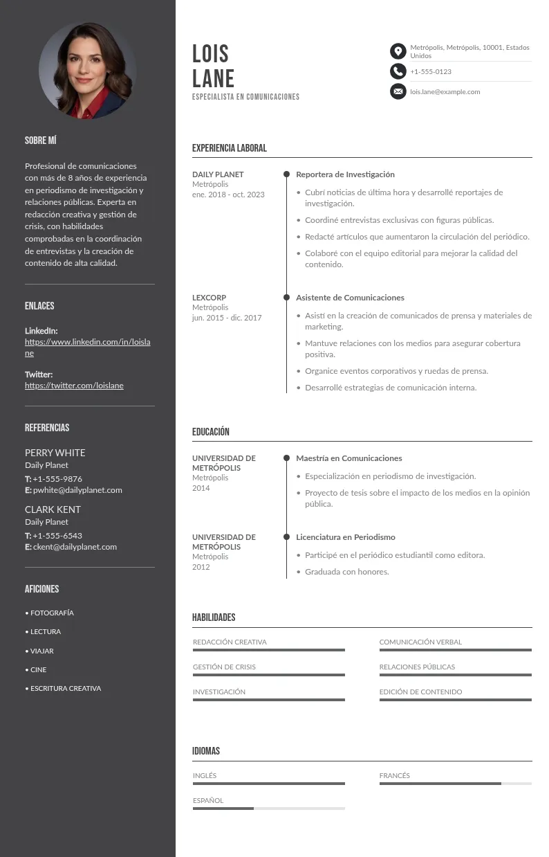 Guía para Elaborar un CV Impecable para Especialista en Comunicaciones