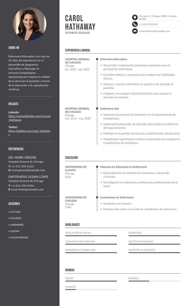 Guía de Creación de un CV para Enfermera Educadora: Pasos y Plantilla