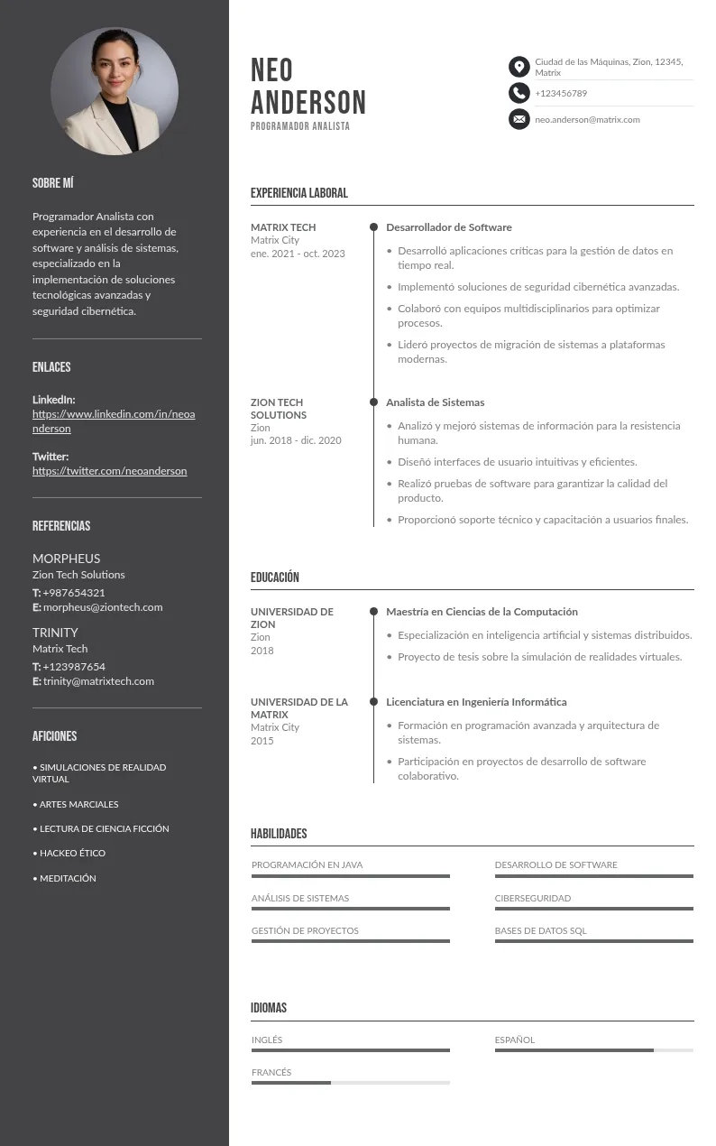 Guía para Crear un CV Efectivo para un Programador Analista