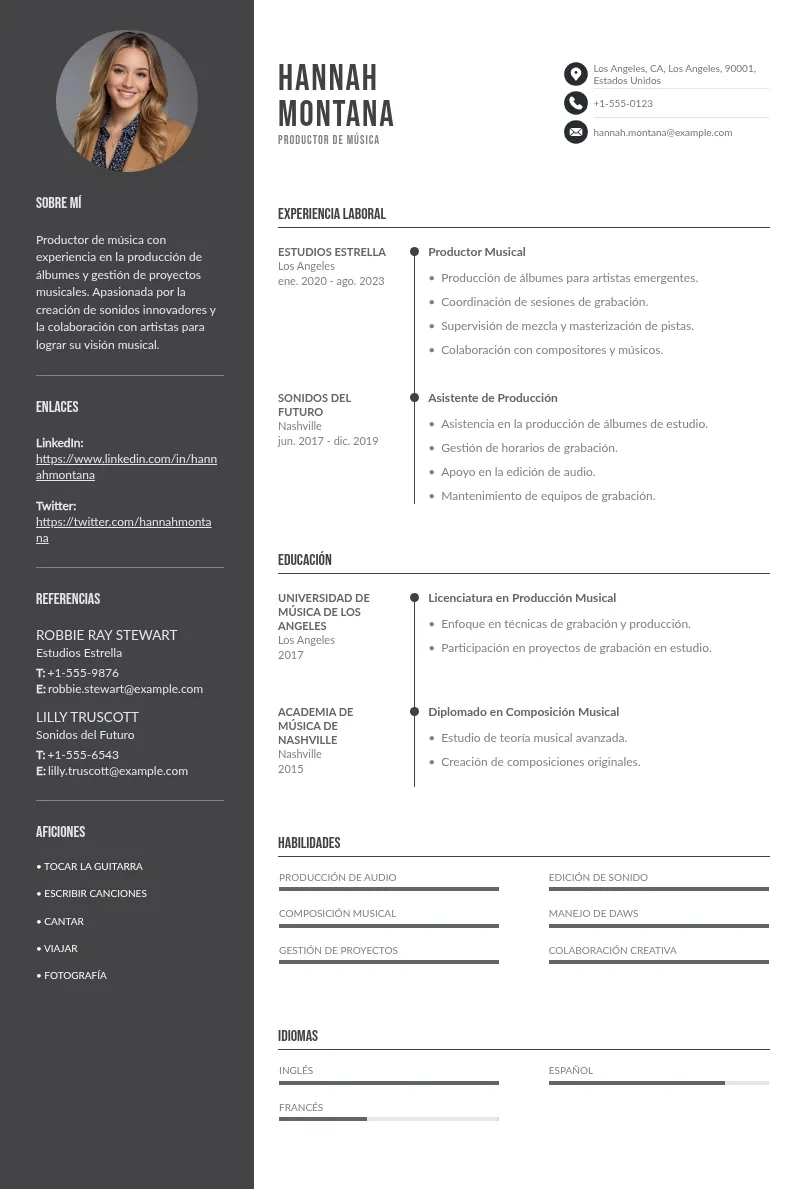 Guía para Crear un Curriculum Vitae Efectivo para Productores de Música