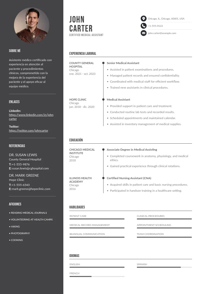 Guía Completa para Crear un CV Impresionante para Asistente Médico Certificado