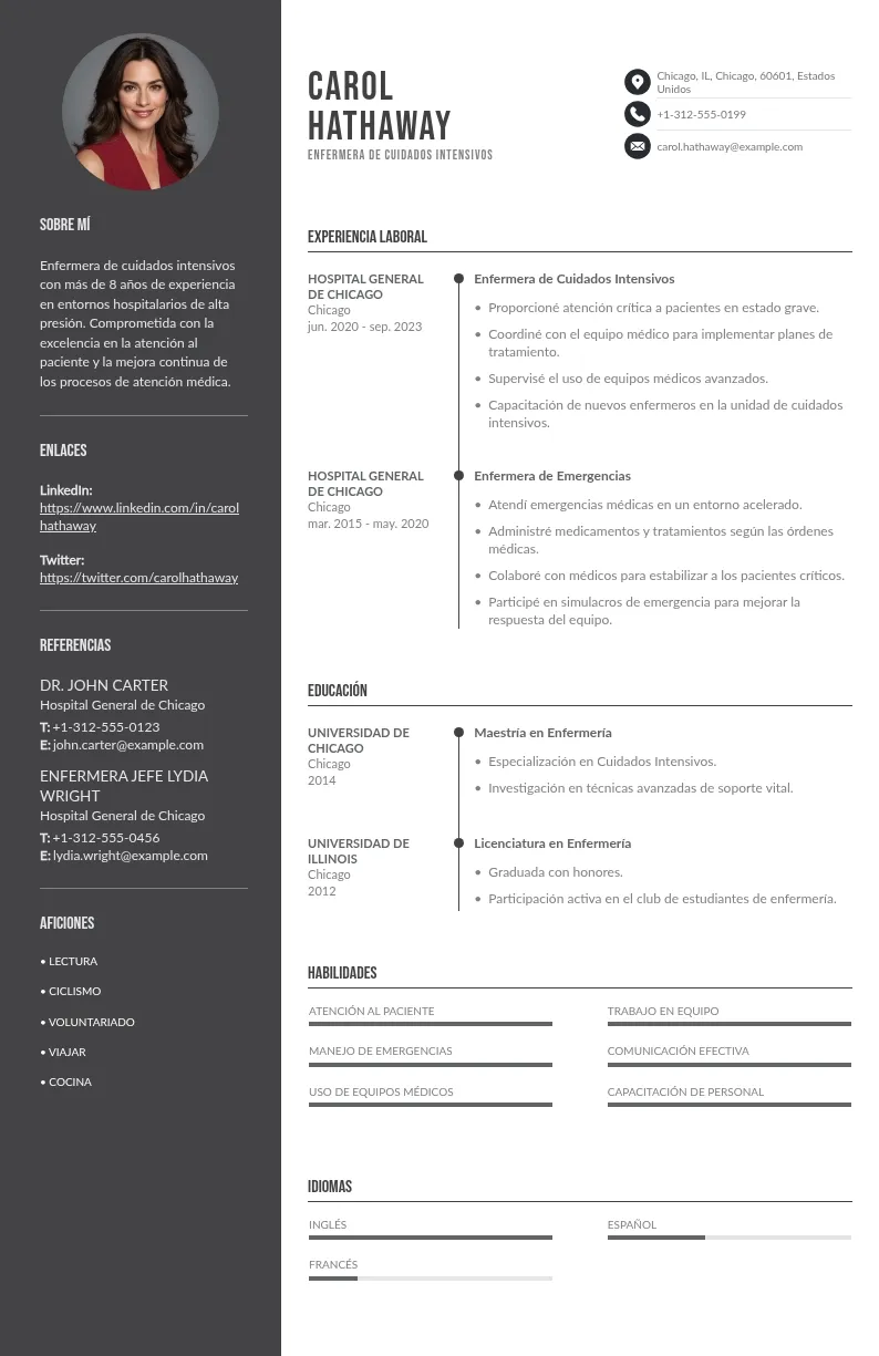 Guía Completa para Elaborar un CV Eficaz para Enfermera de Cuidados Intensivos