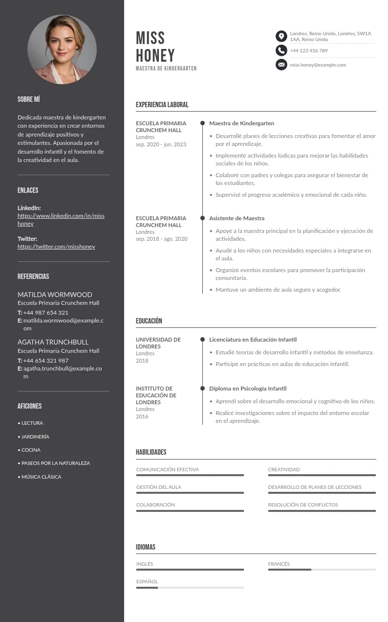 Guía Sencilla para Crear un CV Impactante para Maestra de Kindergarten