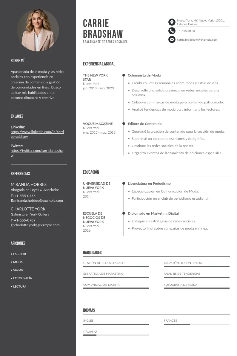 Cómo elaborar un CV efectivo para un Practicante de Redes Sociales: Plantilla y consejos prácticos