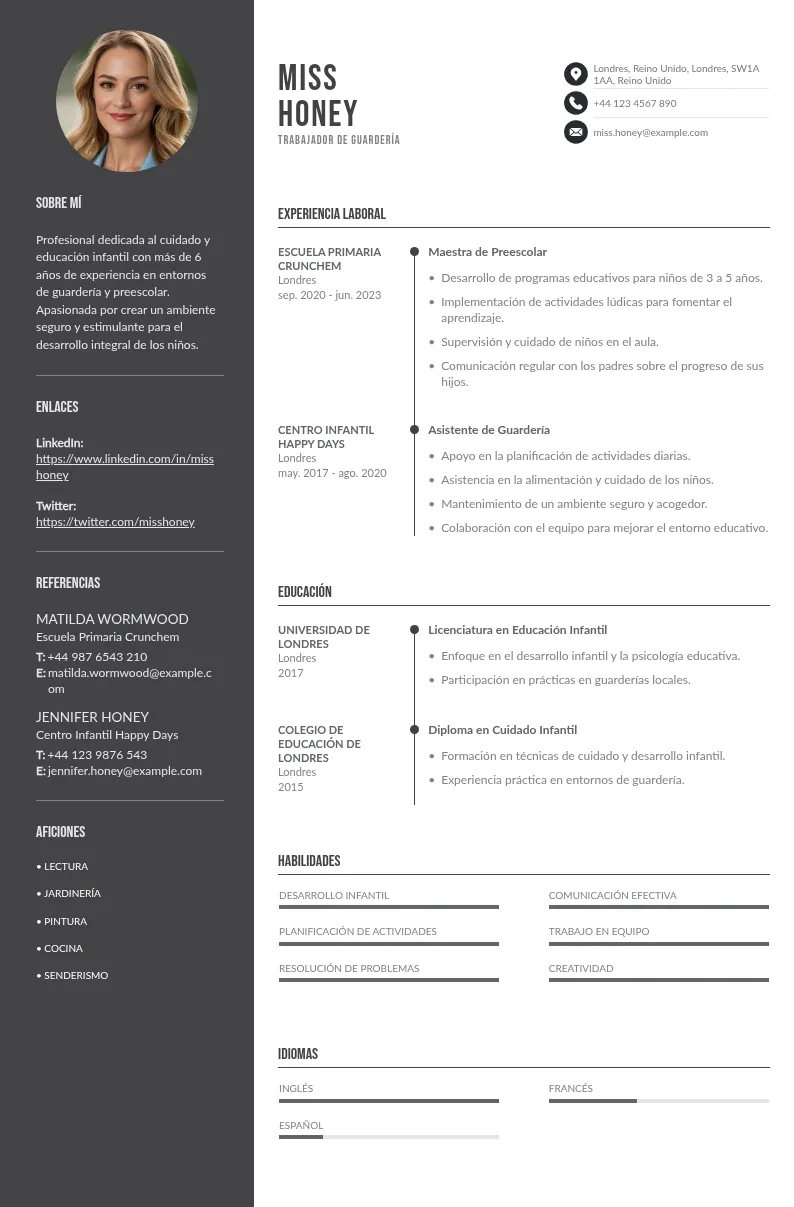 Guía Sencilla para Crear un CV Atractivo para Trabajadores de Guardería