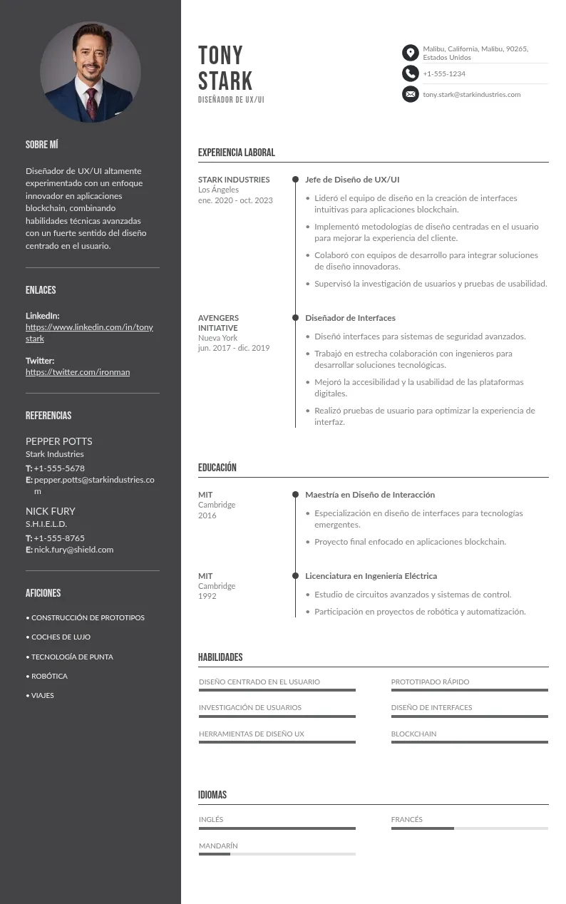 Guía para Elaborar un CV de Diseñador UX/UI para Aplicaciones Blockchain