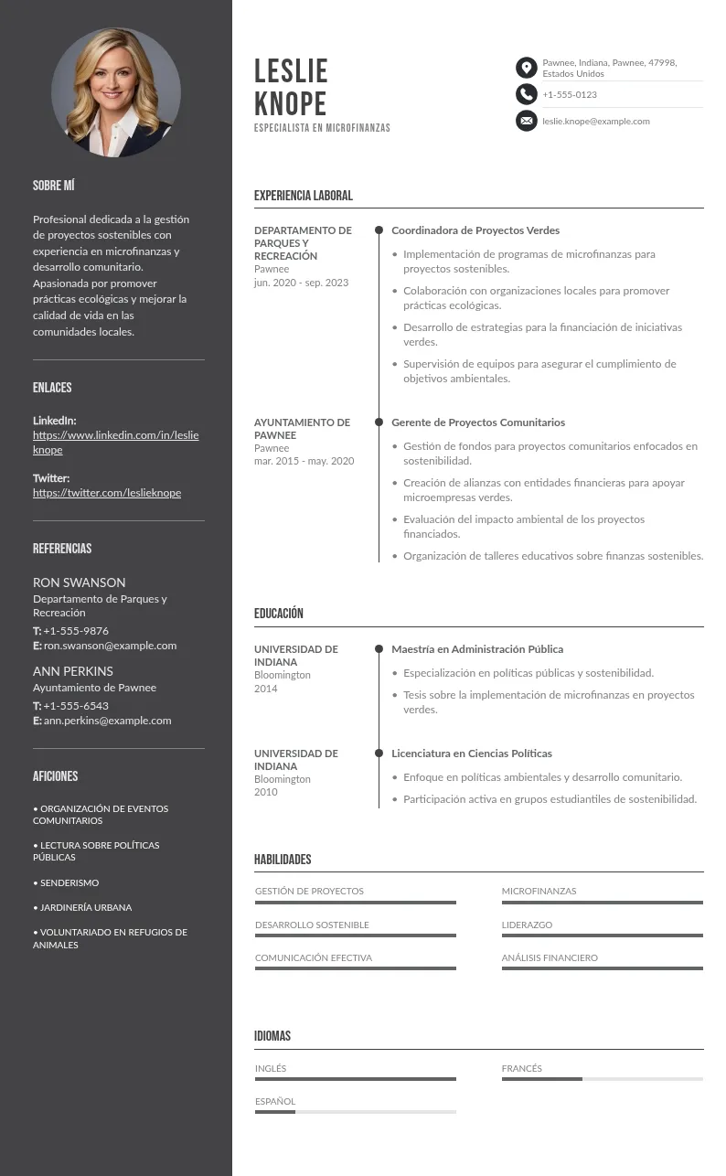 Guía para Elaborar un CV de Especialista en Microfinanzas para Proyectos Verdes