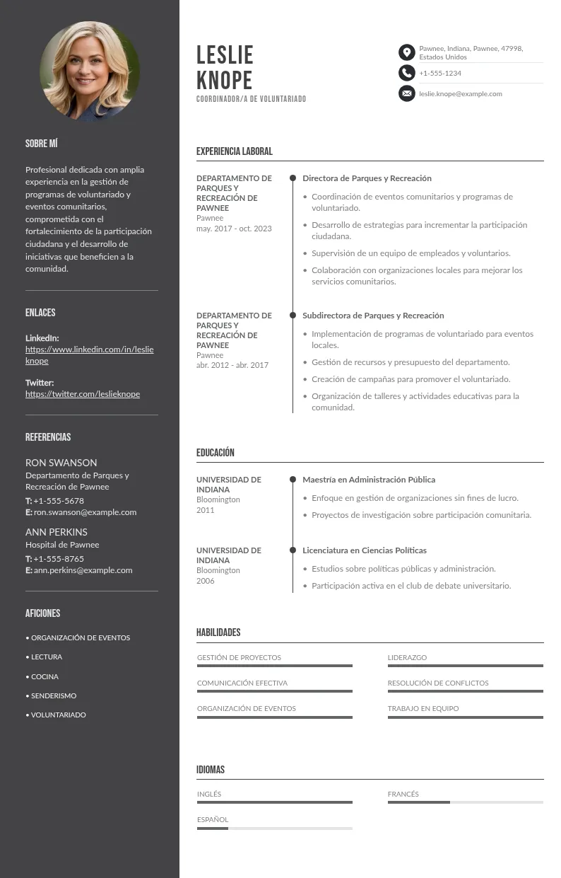 Guía para Elaborar un CV Efectivo para el Puesto de Coordinador/a de Voluntariado
