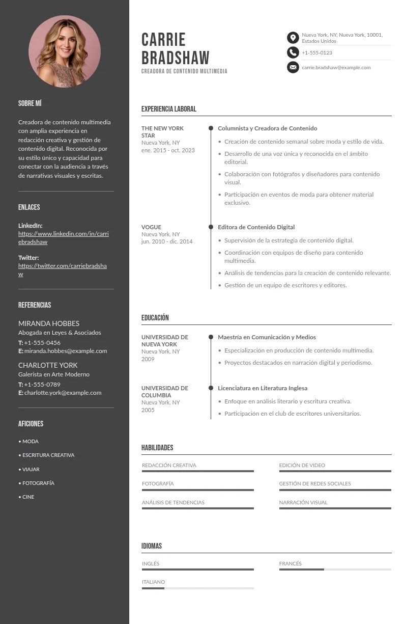 Guía para Elaborar un CV Efectivo para Creadores de Contenido Multimedia
