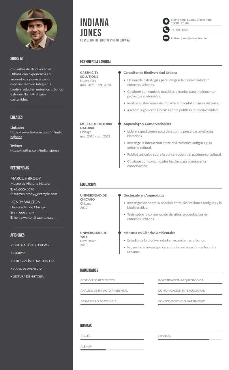 Guía Para Crear un CV Efectivo para Consultor de Biodiversidad Urbana