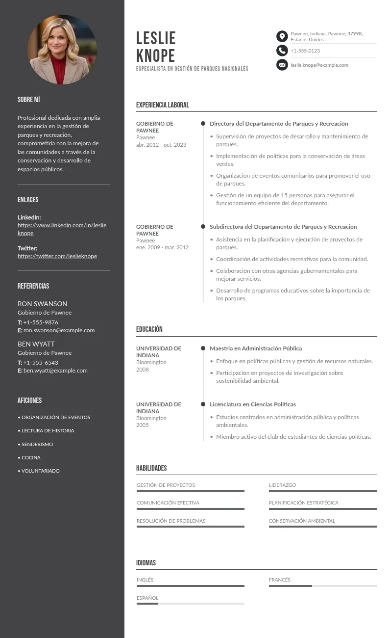 Guía Paso a Paso para Crear un CV Impactante para Especialistas en Gestión de Parques Nacionales