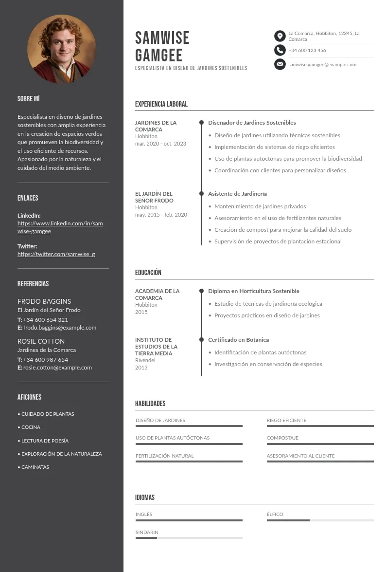 Guía para Crear un CV de Especialista en Diseño de Jardines Sostenibles