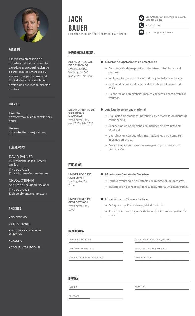 Guía para Elaborar un CV Efectivo para Especialista en Gestión de Desastres Naturales