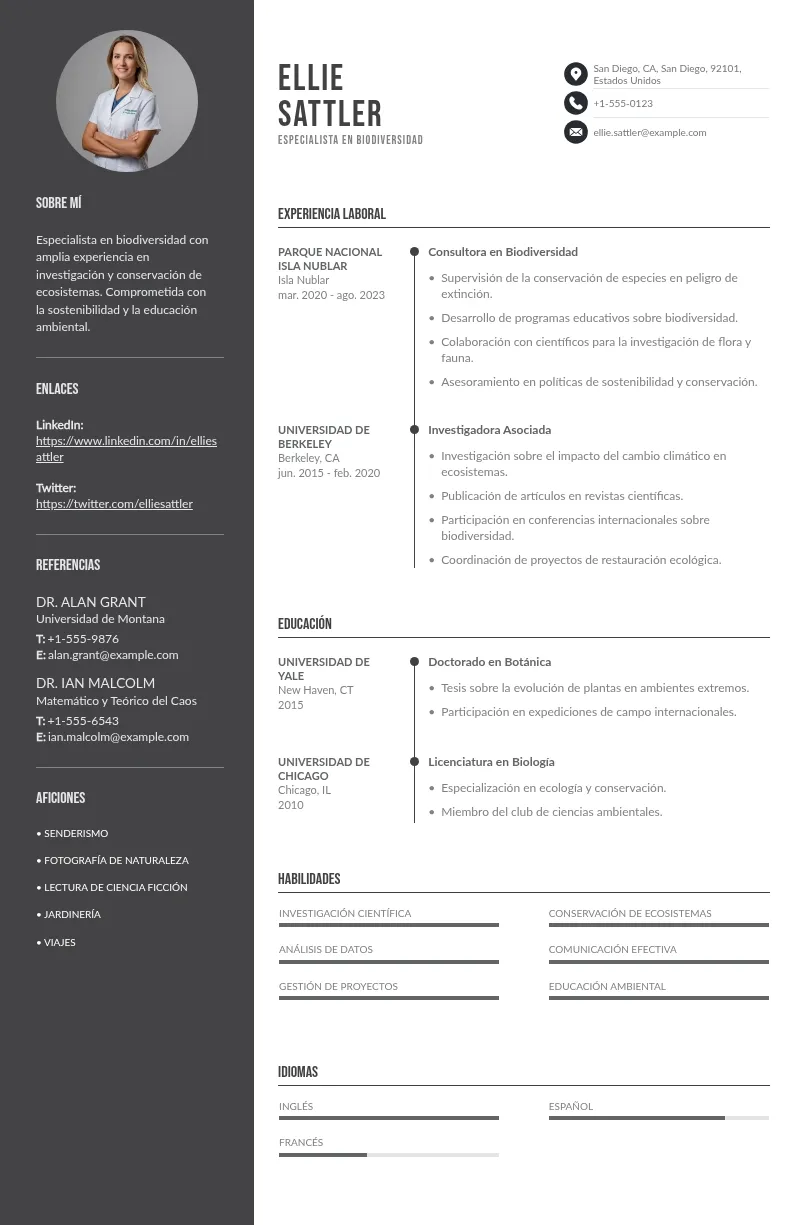Guía para elaborar un CV para Especialistas en Biodiversidad: Plantilla y Consejos Útiles