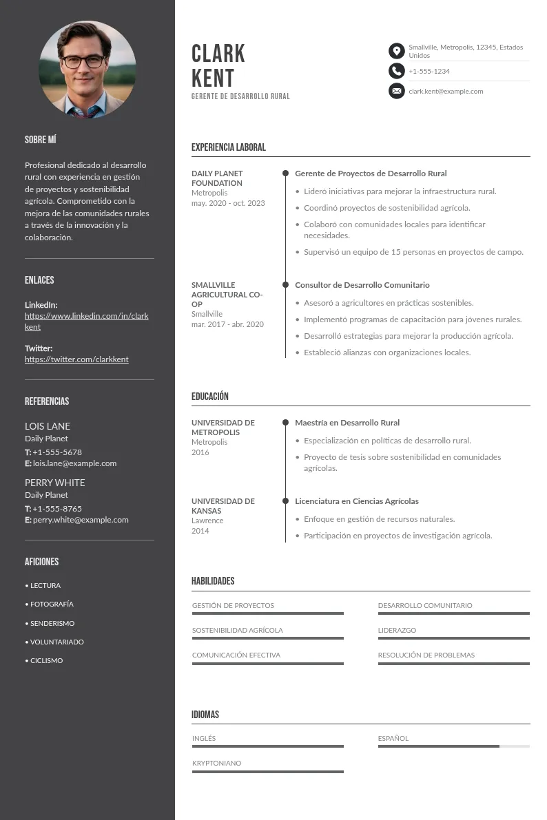 Guía para Elaborar un CV Exitoso para Gerente de Desarrollo Rural