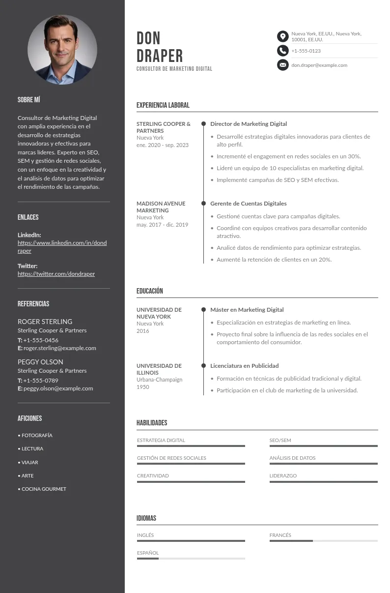 Guía Práctica para Crear un CV Efectivo para Consultores de Marketing Digital