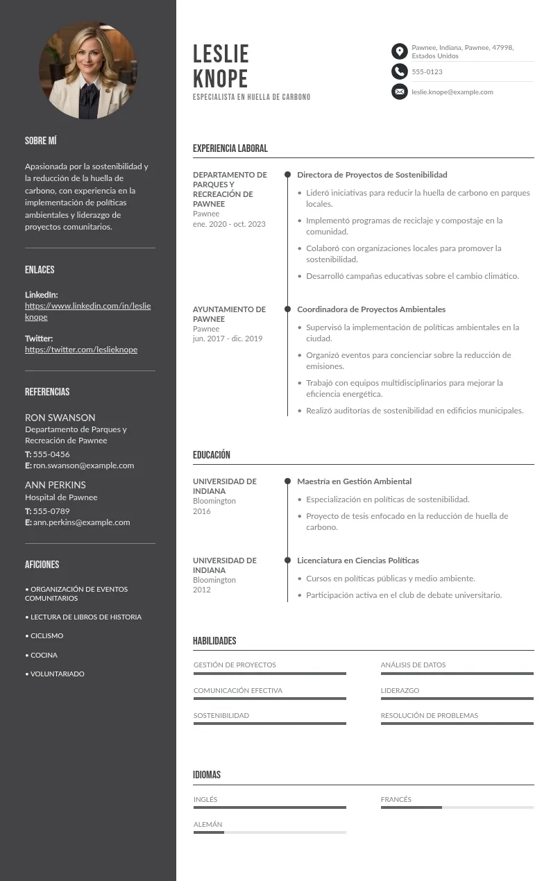Guía para Elaborar un CV para Especialista en Huella de Carbono: Plantilla y Consejos