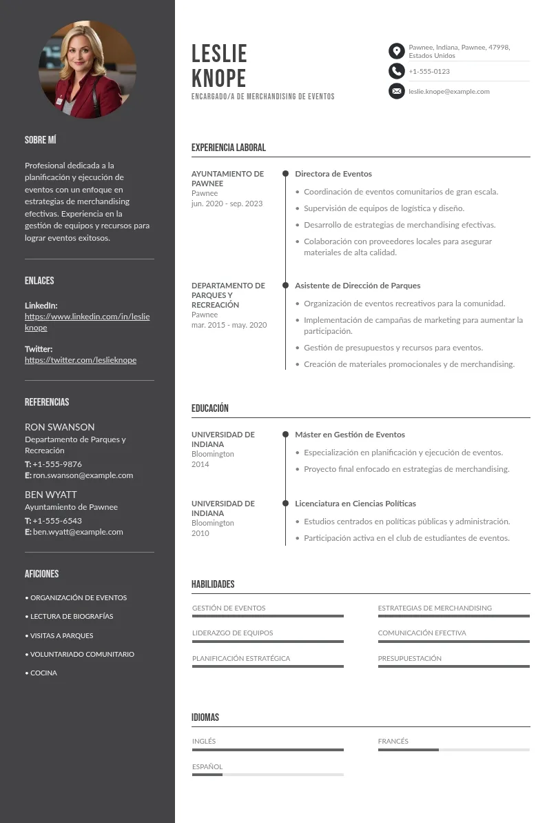 Guía para Crear un CV Exitoso para Encargado/a de Merchandising de Eventos