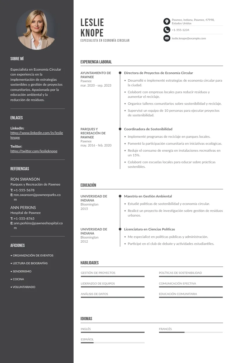 CV de Especialista en Economía Circular: Guía y Consejos para 2024