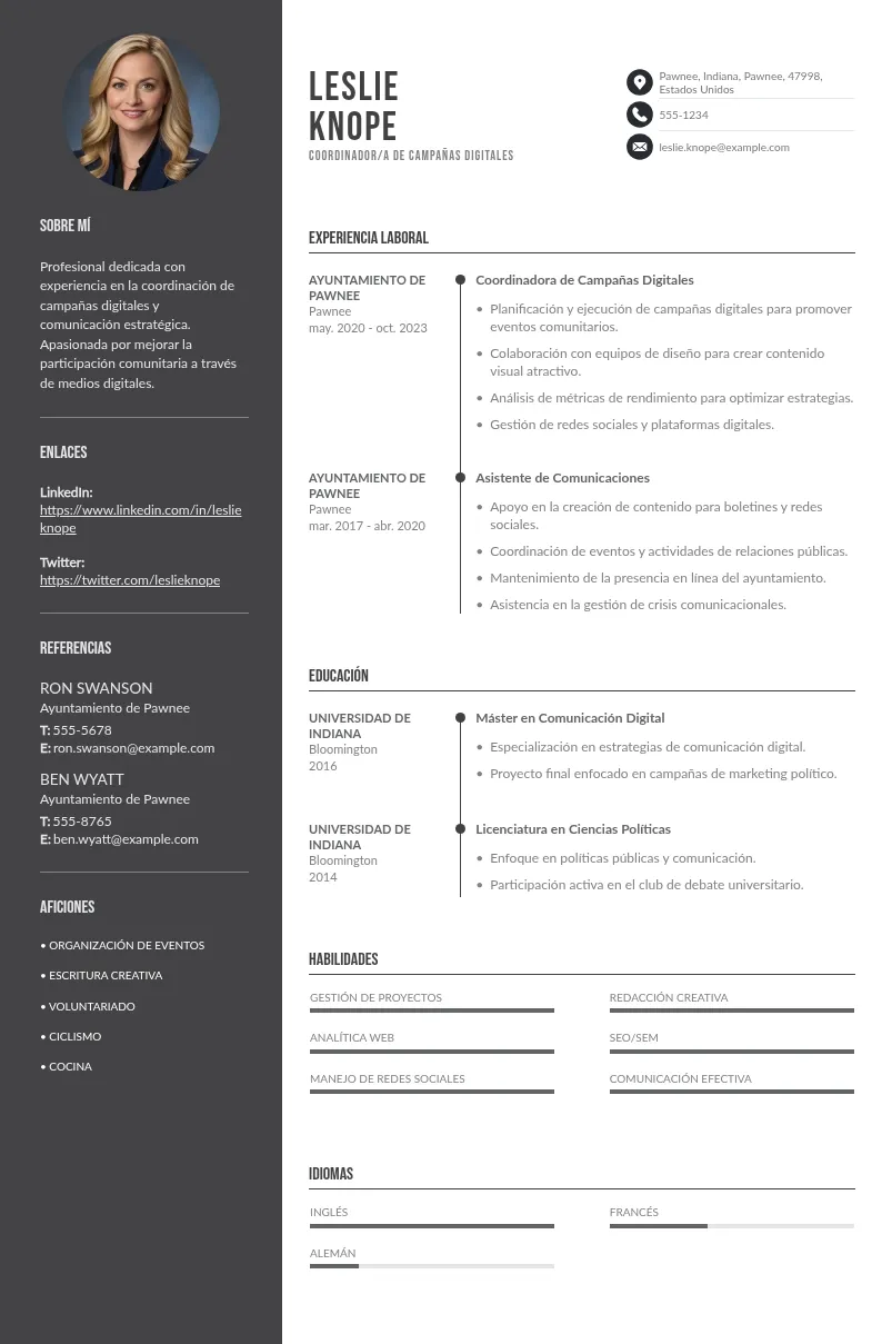CV de Coordinador/a de Campañas Digitales: Guía y Consejos para 2024