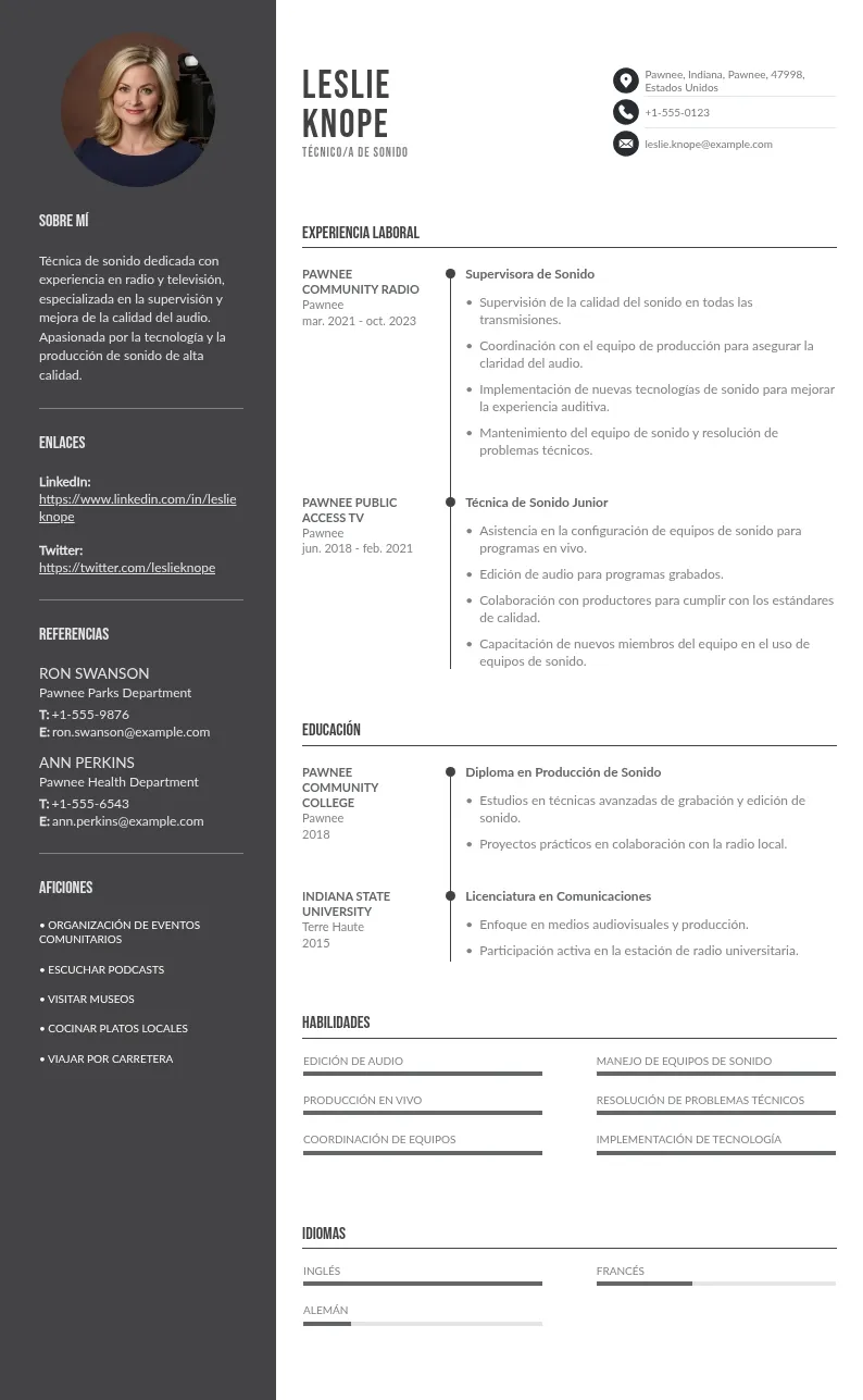 CV de Técnico/a de Sonido: Guía y Consejos para 2024