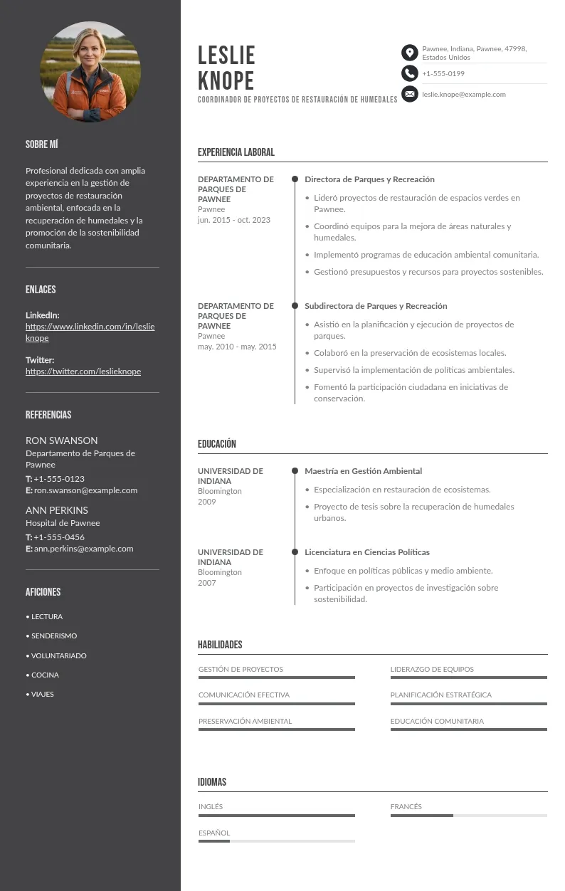CV de Coordinador de Proyectos de Restauración de Humedales: Guía y Consejos Gratis para 2024