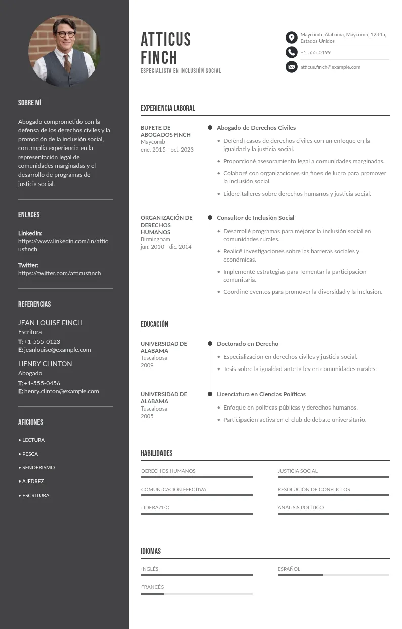 CV de Especialista en Inclusión Social: Consejos y Guía para 2024