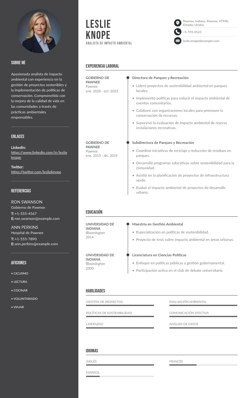 CV de Analista de Impacto Ambiental: Guía y Consejos para 2024