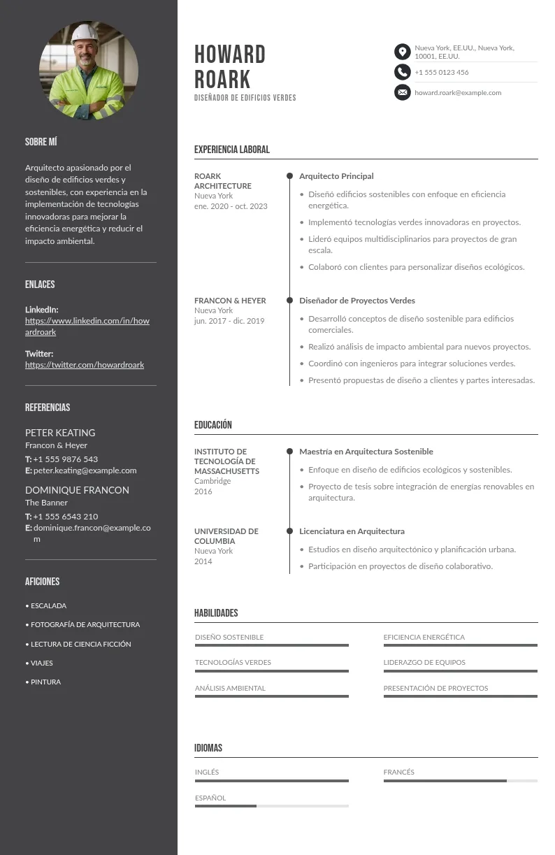 CV de Diseñador de Edificios Verdes: Guía y Consejos para 2024