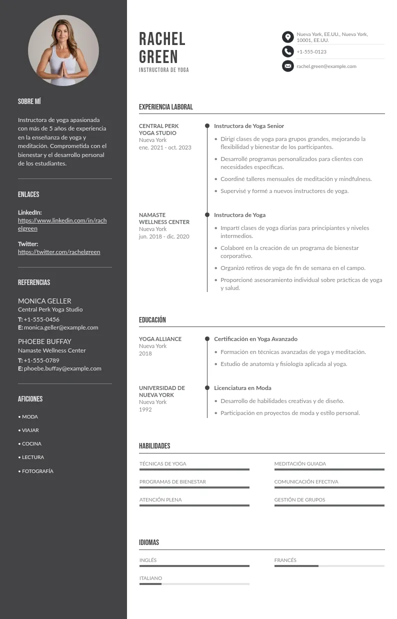 Guía para Elaborar un CV Impactante como Instructora de Yoga