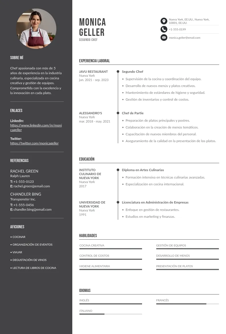 Aprende a hacer el mejor CV segundo chef con esta guía detallada
