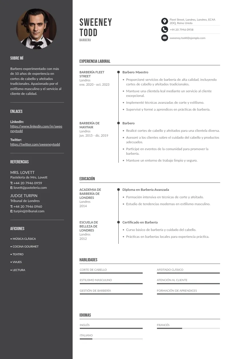 CV barbero: guía de redacción paso a paso para impresionar al reclutador