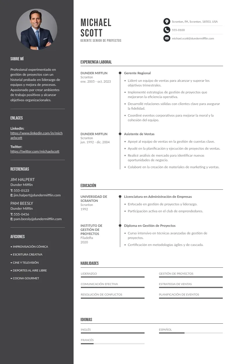 Sorprende a tu empleador con un CV gerente sénior de proyectos exitoso (guía y ejemplos)