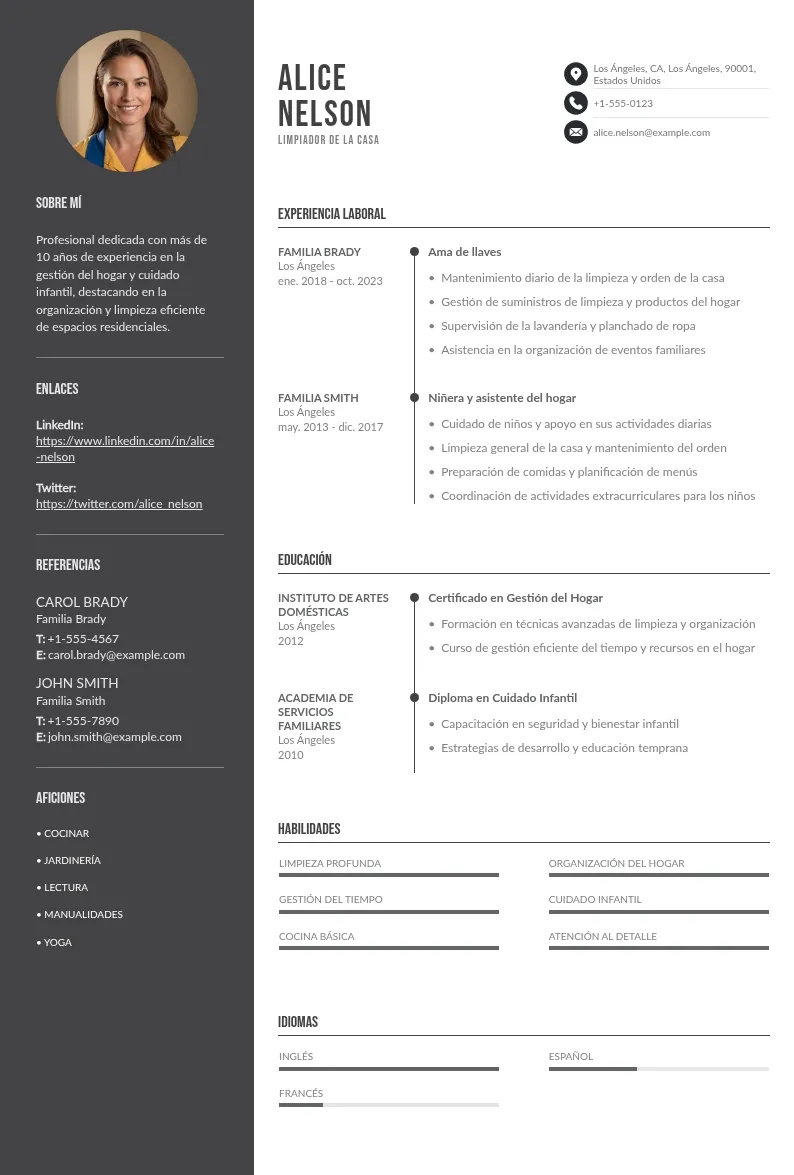 Guía de CV limpiador de la casa: describe en minutos tu experticia en la limpieza de viviendas