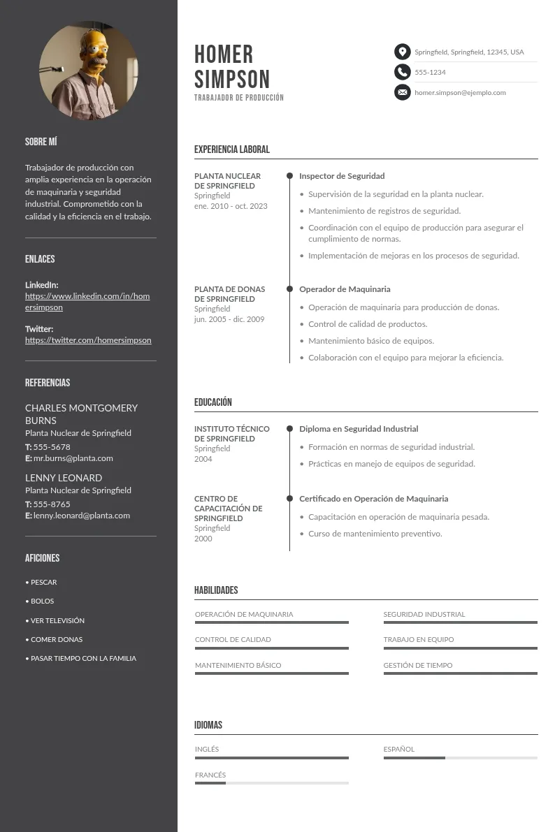 ¿Cómo ser eficiente al crear tu CV trabajador de producción?