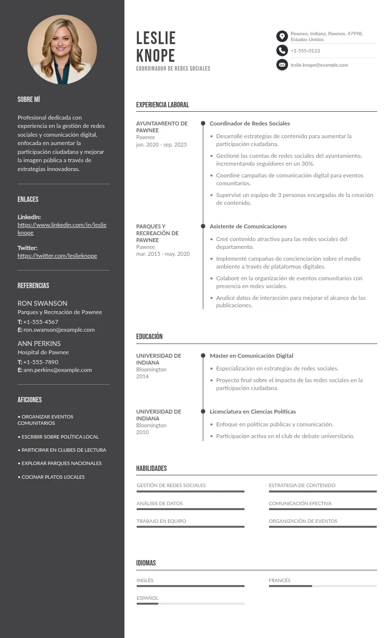 CV coordinador de Redes Sociales: cómo tener éxito al escribirlo