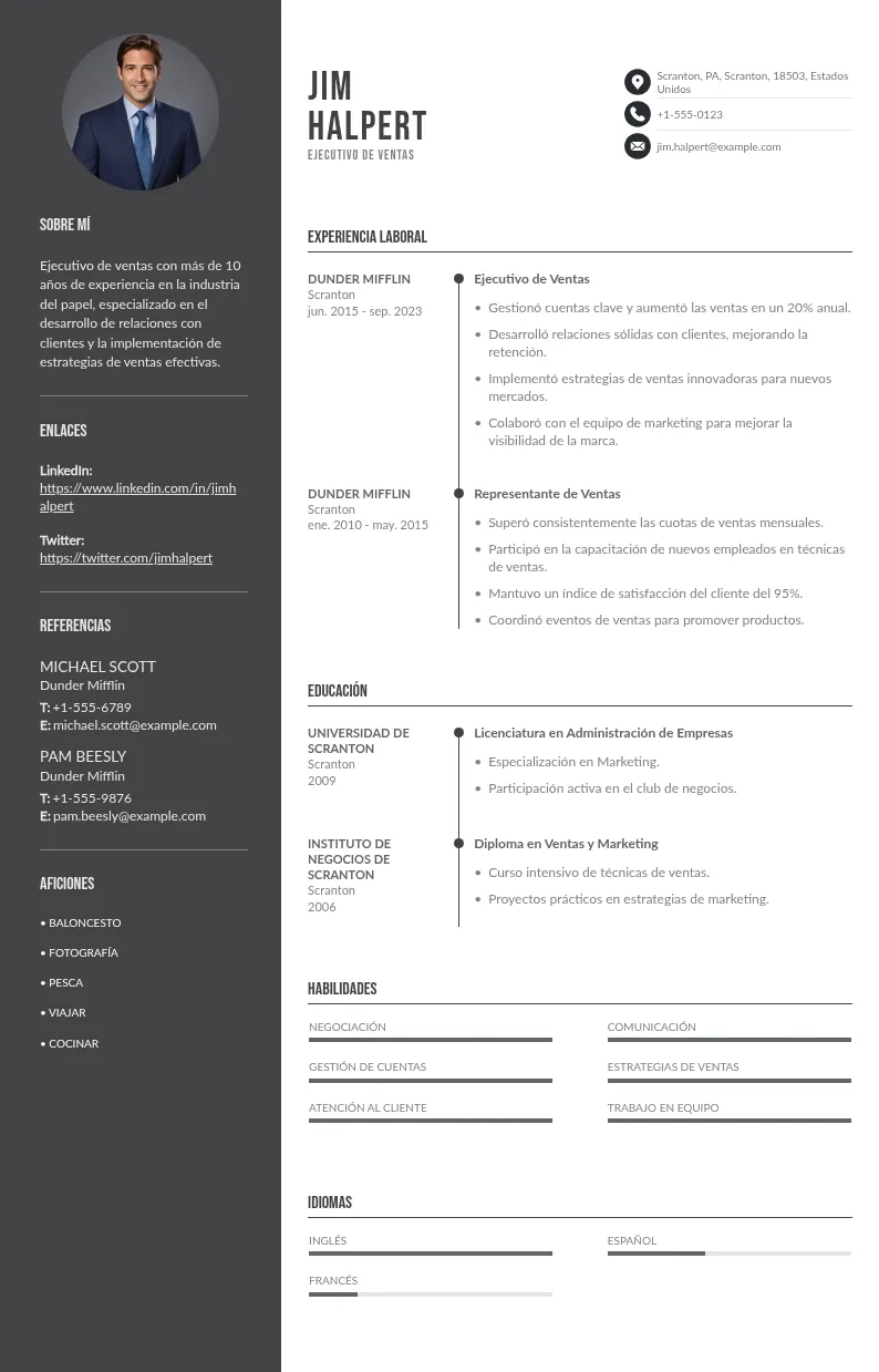 CV ejecutivo de ventas: prepara una candidatura exitosa para conseguir un buen empleo en ventas