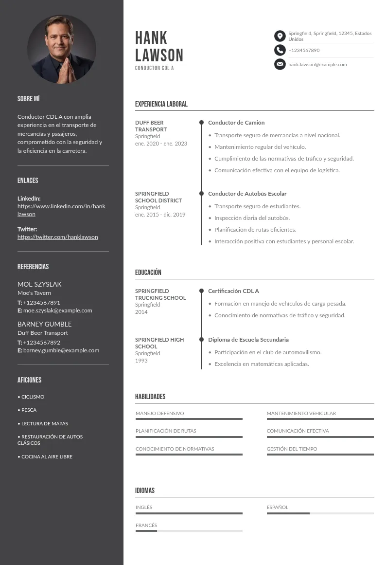 CV conductor CDL A: guía completa para su diseño y redacción