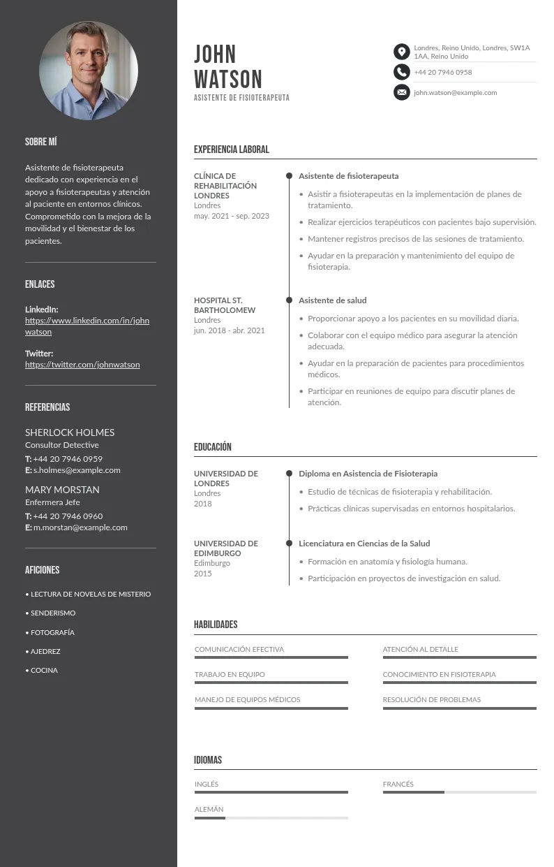 CV asistente de fisioterapeuta: los consejos necesarios para su redacción