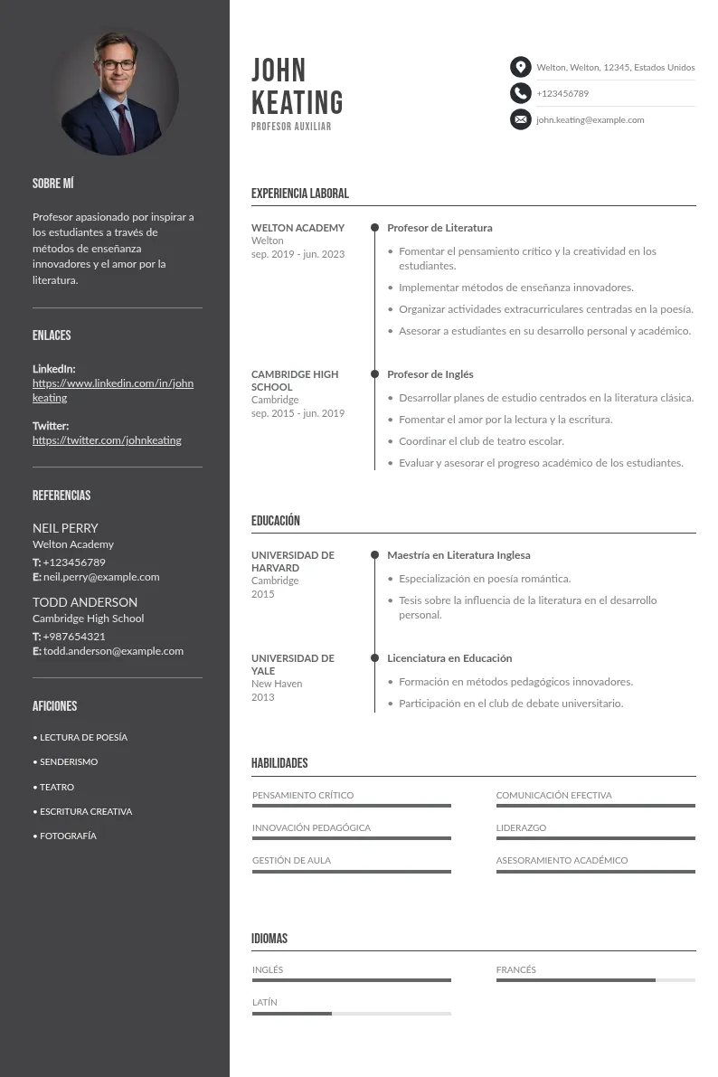 Guía completa: Cómo Hacer el Mejor CV profesor auxiliar