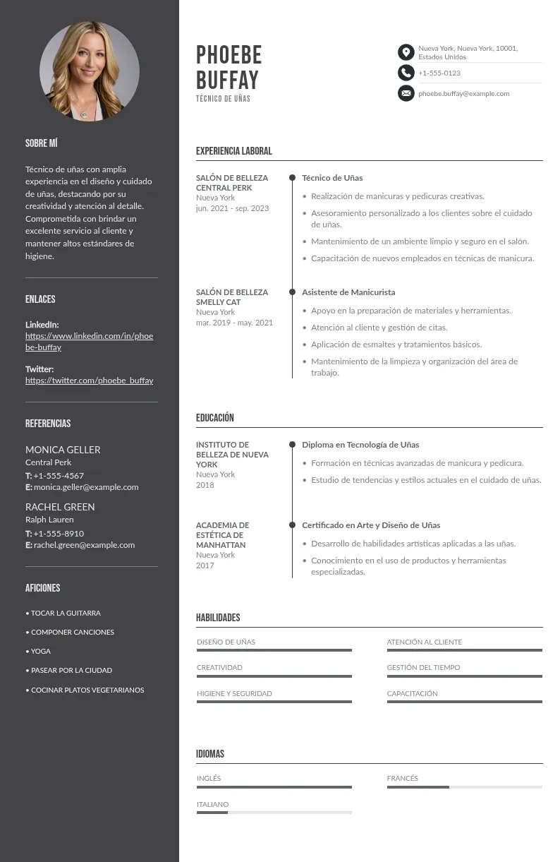 CV técnico de uñas: cómo hacer una redacción exitosamente