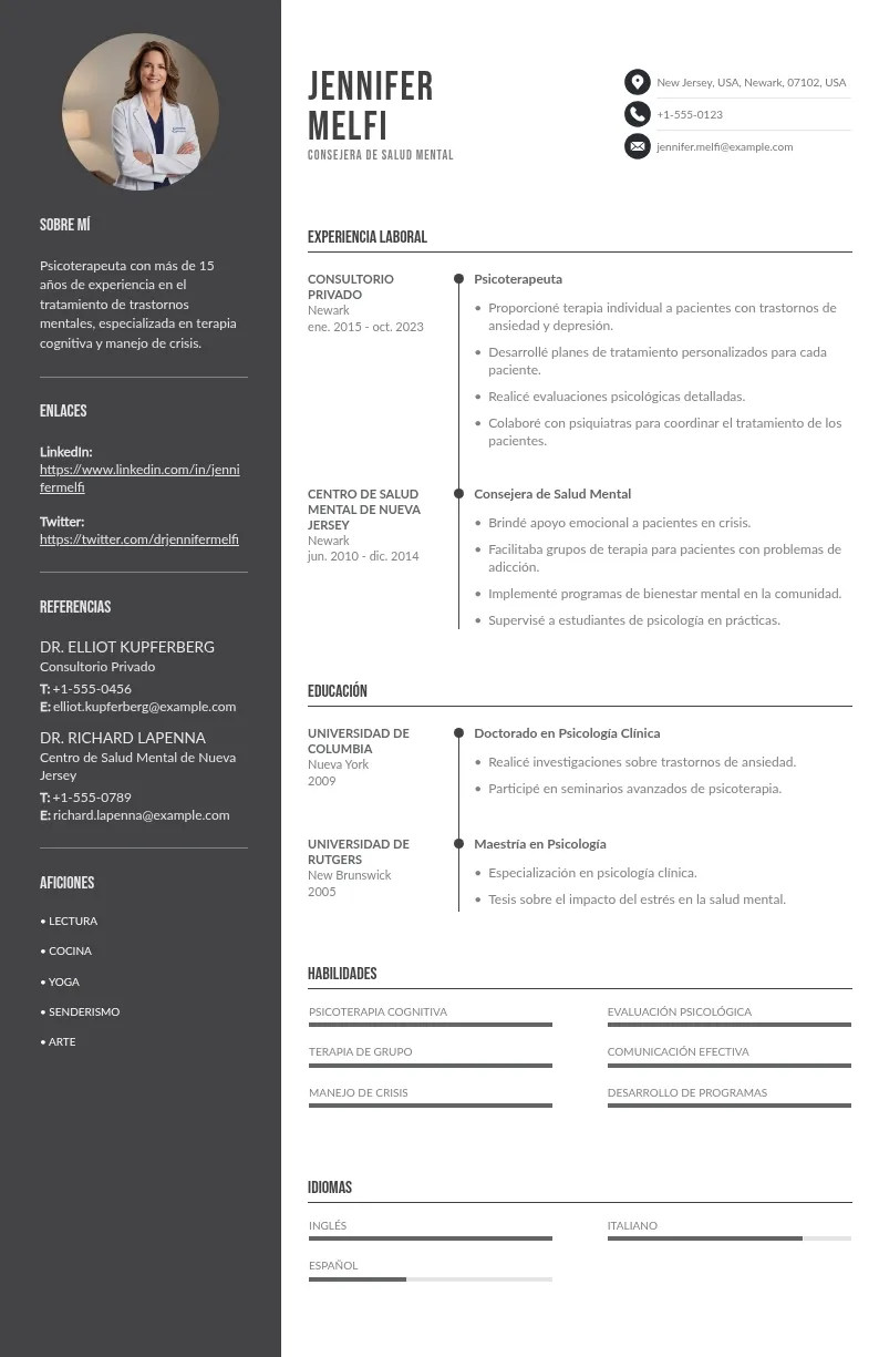 Guía de CV consejero de salud mental: escríbelo en un par de minutos con esta guía