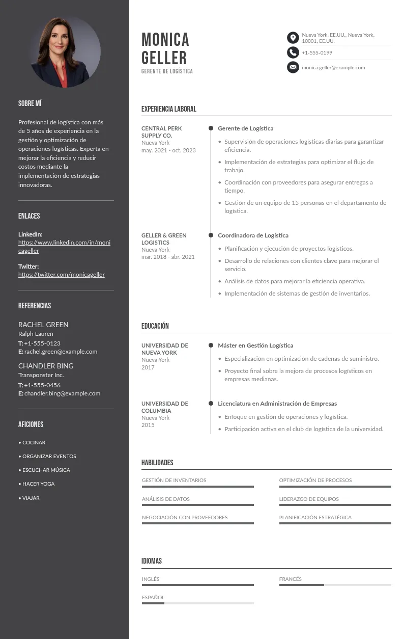 CV gerente de logistica: pasos para elaborarlo con una redacción y estructura exitosa