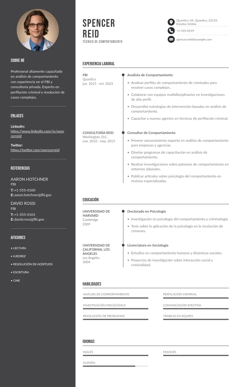 CV técnico de comportamiento: cómo crearlo a la perfección