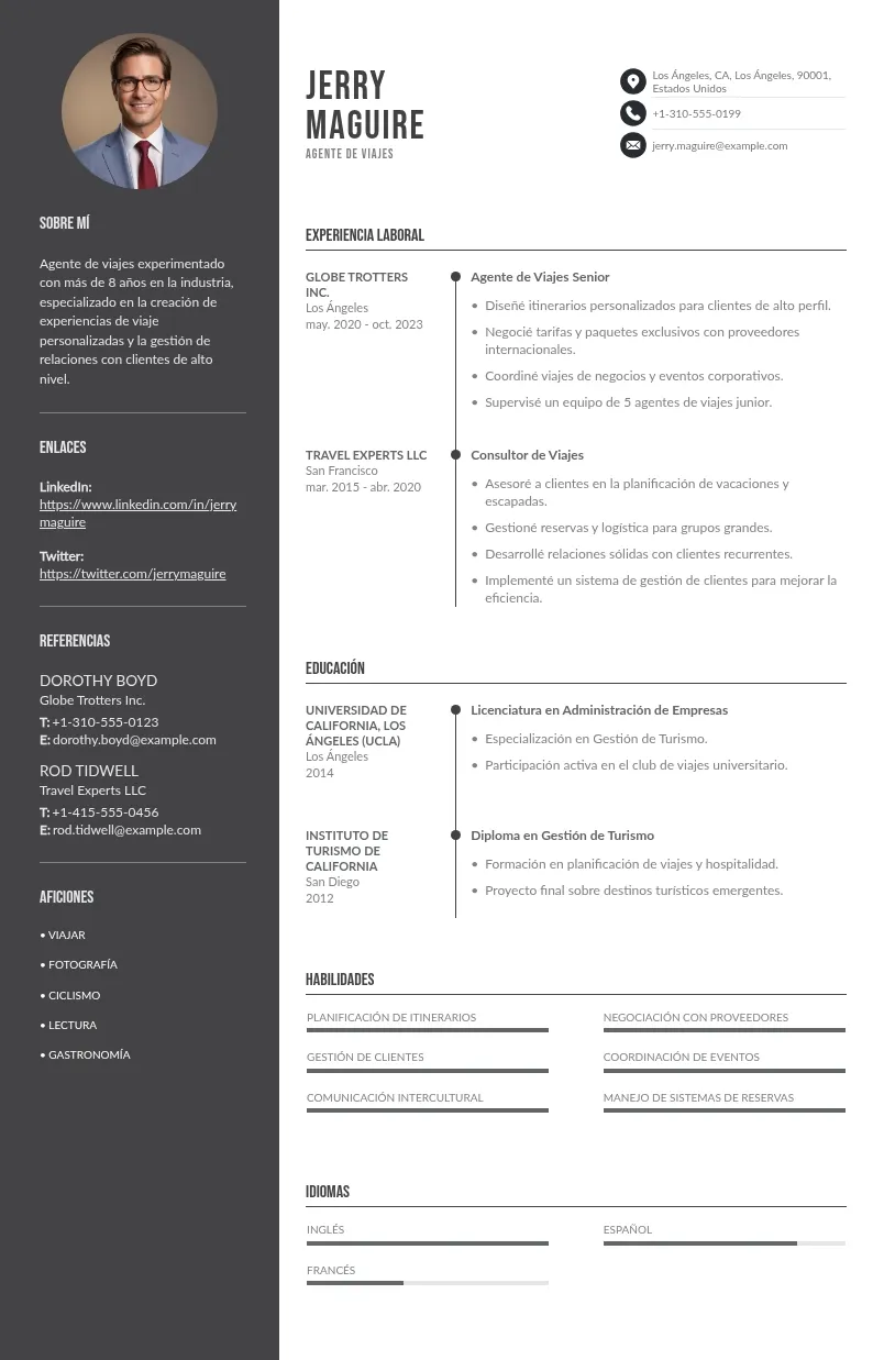 CV agente de viajes: consejos para su diseño y redacción